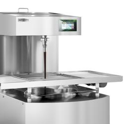 Commercial Chocolate Tempering Machine – draw-off tap - touchscreen & pedal dosing - vibration plate - 12 kg capacity