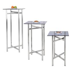 (3 piese) Set de mese laterale/cafea - înălțime pliabilă - 70, 90 și 120 cm