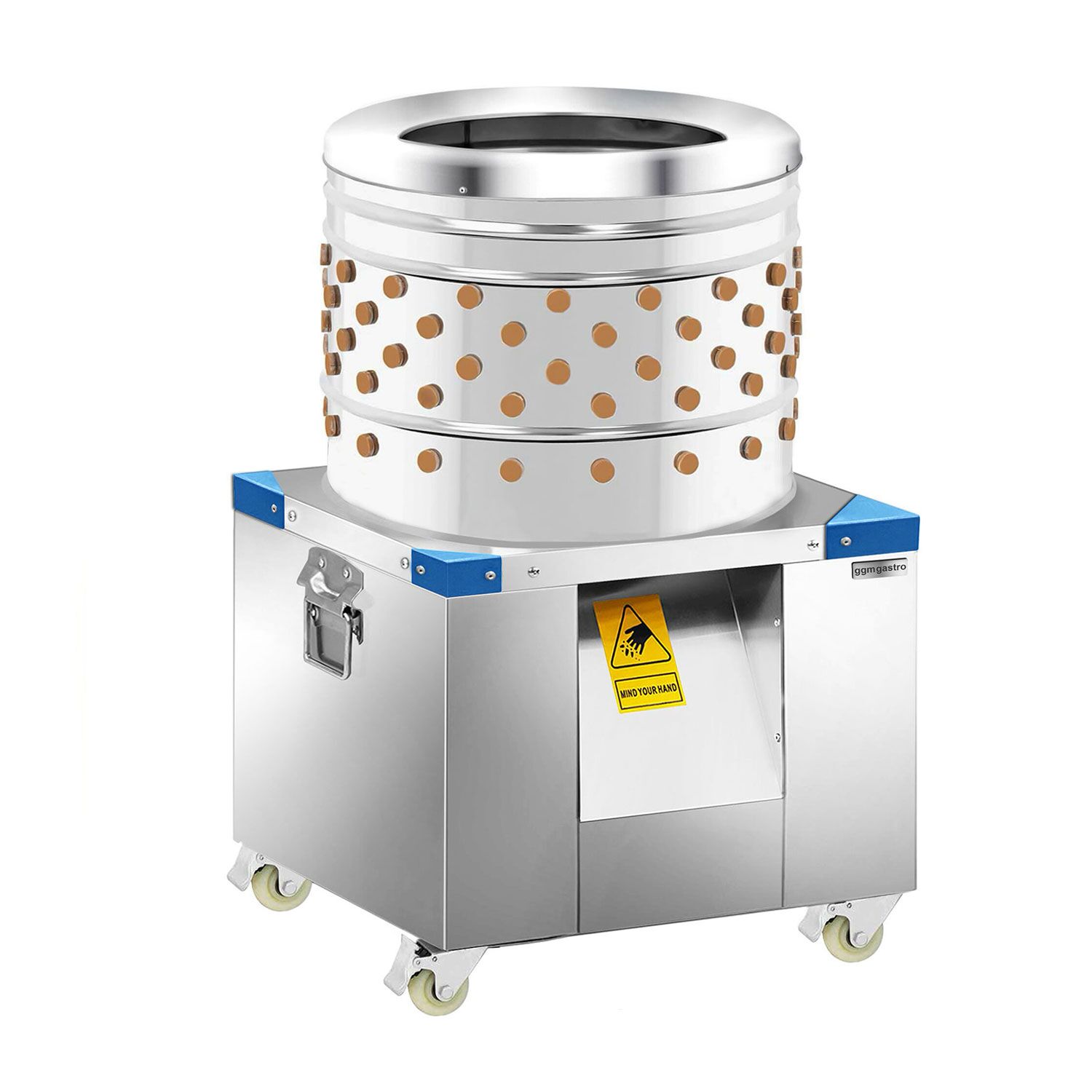 (154 doigts) Plumeuse à volaille professionnelle - électrique - Tambour Ø 60,0cm