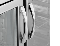 Холодильный стол для пекарен Premium PLUS - 1618x800мм - с двухсторонними стеклянными дверями - Столешница  из гранита