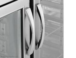 Table réfrigérée positive Boulangerie PREMIUM PLUS - 1618x800mm - 4 portes vitrées - dessus granit - +0/+6°C - 400L