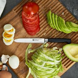 ZWILLING | Four Star Utility Knife – 13 cm blade - for rolls, tomatoes, sausage, cheese, fruit & veg - FRIODUR ice-hardened