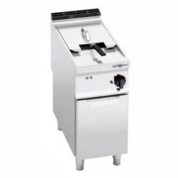 Friggitrice elettrica professionale su mobile - 22L - 22,0kW - comandi meccanici - con rubinetto di scarico