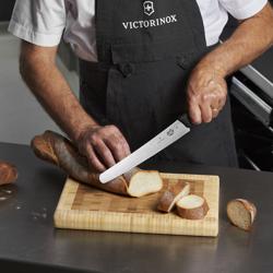 VICTORINOX | FIBROX - Brood- & banketbakkersmes met gekartelde rand - Mes: 260mm