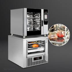Combisteamer - Touch - 7-inch touchscreen - 7x GN 1/1 - incl. wassysteem & temperatuurvoeler - incl. snelvriezer 5x GN 1/1