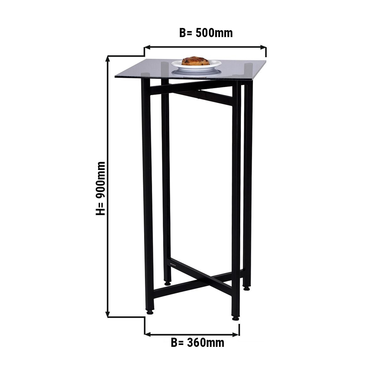 Table d’appoint pliante - 50x50cm