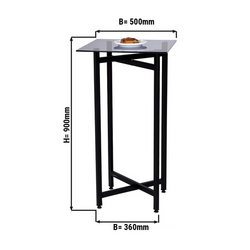 Bijzettafel-/ koffietafel - inklapbaar - 50 x 90 cm