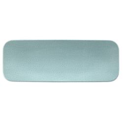 (2 pieces) SELTMANN WEIDEN | Rectangular Dinner Plate – 380 × 140 mm - Turquoise - Porcelain