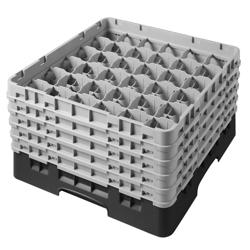 CAMBRO | CAMRACK® - Кошик для миття склянок 1/1 - 36 секцій - з 5 надставками - 500x500 мм - Чорний