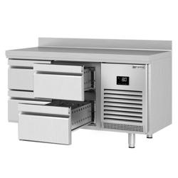 Koelwerkbank PREMIUM PLUS - 1468x700mm - met 4 lades - opstand
