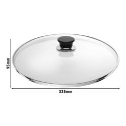 BALLARINI | Universal Glass Pan Lid Ø 32 cm – domed - dishwasher-safe - heat-resistant knob