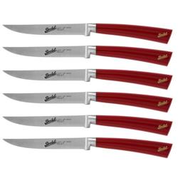 BERKEL | Elegance Steak Knife Set – 6-Piece, 11 cm Blades - Red