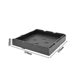 Fund sau capac cu sistem pentru pizza familială, dimensiuni 570х 570х 105 mm	