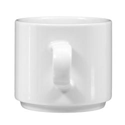 (6 pcs) SELTMANN WEIDEN | Coffee Cups Savoy – White Porcelain – 180 ml – Dishwasher-safe