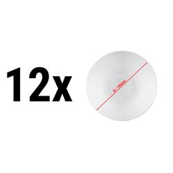 (12 stuks) Schaal - PERA Weiß - Porselein - rond - Ø130mm - stapelbaar - Wit