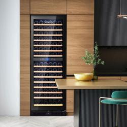 Weinkühlschrank Edelstahl ECO - 2 Klimazonen - 421 Liter - max. 160 Flaschen