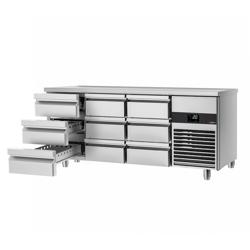 Commercial Counter Fridge PREMIUM - 1865x700mm - with 9 drawers - capacity 474 litres