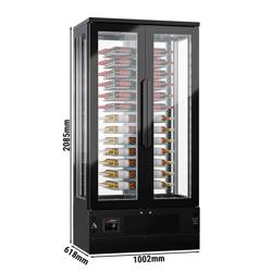 Commercial Panoramic Wine Fridge PREMIUM – Single Zone – up to 104 Bottles – Steel body – 2-door double-glazed