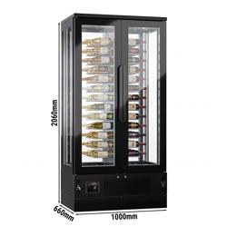 Panorama-Weinkühlschrank - 1 Klimazone - 120 Liter - max. 104 Flaschen
