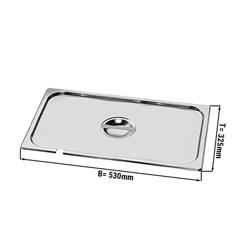 Pokrywa GN 1/1 - ze stali nierdzewnej - z wycięciem na łyżkę - 530x327x27mm