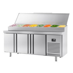Mesa de preparação refrigerada - 1960x600mm - com 3 portas - para 11x GN 1/4