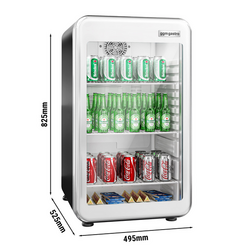 Minibar koelkast - 500mm - 120 liter - met 1 glazen deur