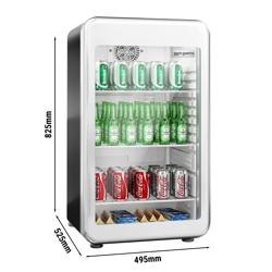 Mini Bar Buzdolabı - 500 mm - 120 litre - 1 Cam Kapılı