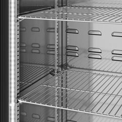 Vitrine réfrigérée à boissons - 600mm - 292 L - intérieur inox - 1 porte vitrée - thermostat numérique - Noir - +2 à +8 °C