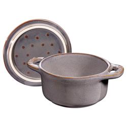 STAUB | CERAMIQUE - Mini Cocotte - Ø 100 mm - rotonda - Ceramica - Grigio antico