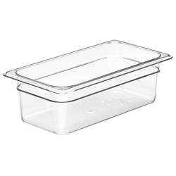 (6 unidades) CAMBRO | Recipiente GN em policarbonato Camwear® 1/3 - transparente - profundidade 100 mm