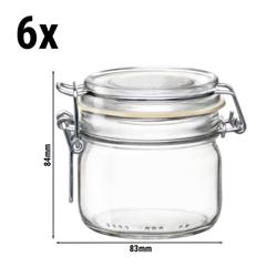 (6 buc) Bormioli Rocco | Borcan pentru conserve - DUBLIN - 200ml - cu clemă metalică (6 buc)