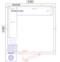 Zestaw półek aluminiowych - kształt L - Głębokość montażu: 360 mm - Nośność: 600 kg    