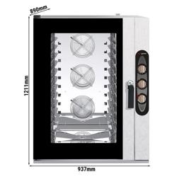 Four mixte - manuel - 12 x GN 1/1 - avec système de lavage inclus