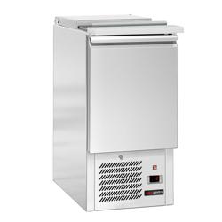 Pult za pripremu salate ECO - 450 mm - 1 vrata - s ugradnim ležištem za 1x GN 1/1 i poklopac od nehrđajućeg čelika