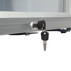 GASTRO-COOL | Frigider mini bar - 430mm - 62 litri - cu 1 ușă din sticlă și iluminare LED - argintiu