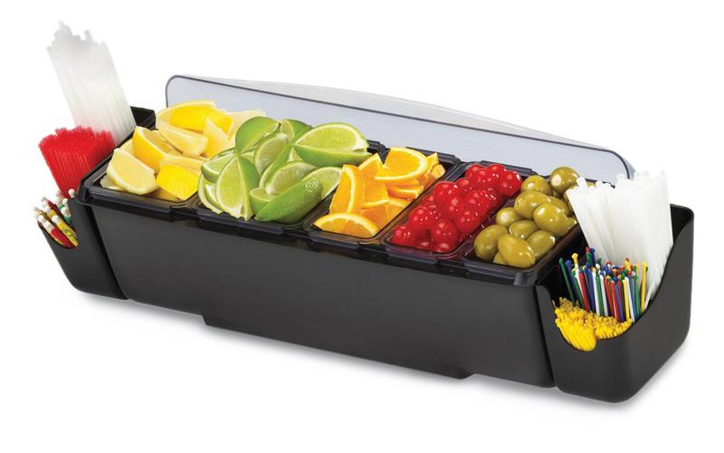 Garnituurstation - 3x GN 1/9 + 2x GN 1/6 bakjes - 4,95l - met deksel