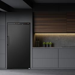 Voorraad Vrieskast ECO - 600l - met 1-deurs dichte deur & 5 roosters - binnenzijde kunststof - zwart