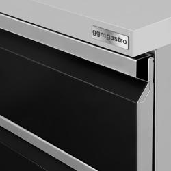 Lådskåp - svart titan - 400x560mm - 2 lådor