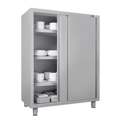 Armoire haute en inox ECO - 1400x700mm - 2 portes coulissantes - Hauteur: 1800mm