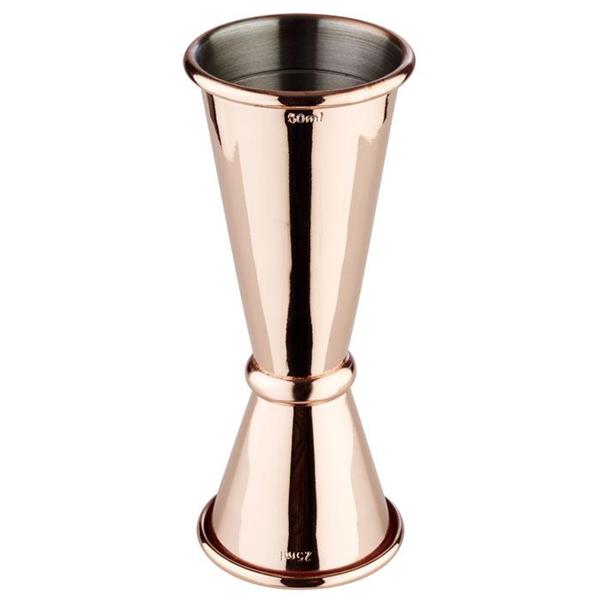(6 pcs) Jigger double - acier inoxydable - 2,5cl/5cl (25/50 ml) - avec repère(s) 1,5cl/3,5cl - estampillé CE