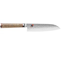 MIYABI | 5000 MCD Santoku Knife 180 mm – Masur Birch Handle - Made in Japan - Flower-Damascus