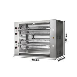 Kycklinggrill roterande - Gas - 47,6kW - med 8 spett för 48 kycklingar