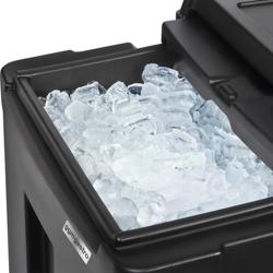 Commercial Ice caddy / ice cart on wheels – 125 L Capacity - 4 Castors - Food-Grade Plastic