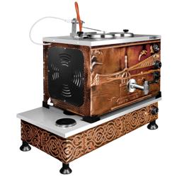 Bollitore per tè in rame professionale - Elettrico - 720mm - 22L - Design Istanbul