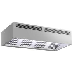 Commercial Extraction Canopy - Wall-Mounted - 2500mm - without Motor (for External Fan) - with Grease Filters - Induction Series