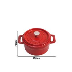 STAUB | Mini Cocotte Round Enamelled Cast Iron Casserole Dish – Ø10 cm – Cherry Red