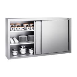 Armoire murale en acier inoxydable PREMIUM - 1600x400mm - avec portes coulissantes - 1000mm de haut