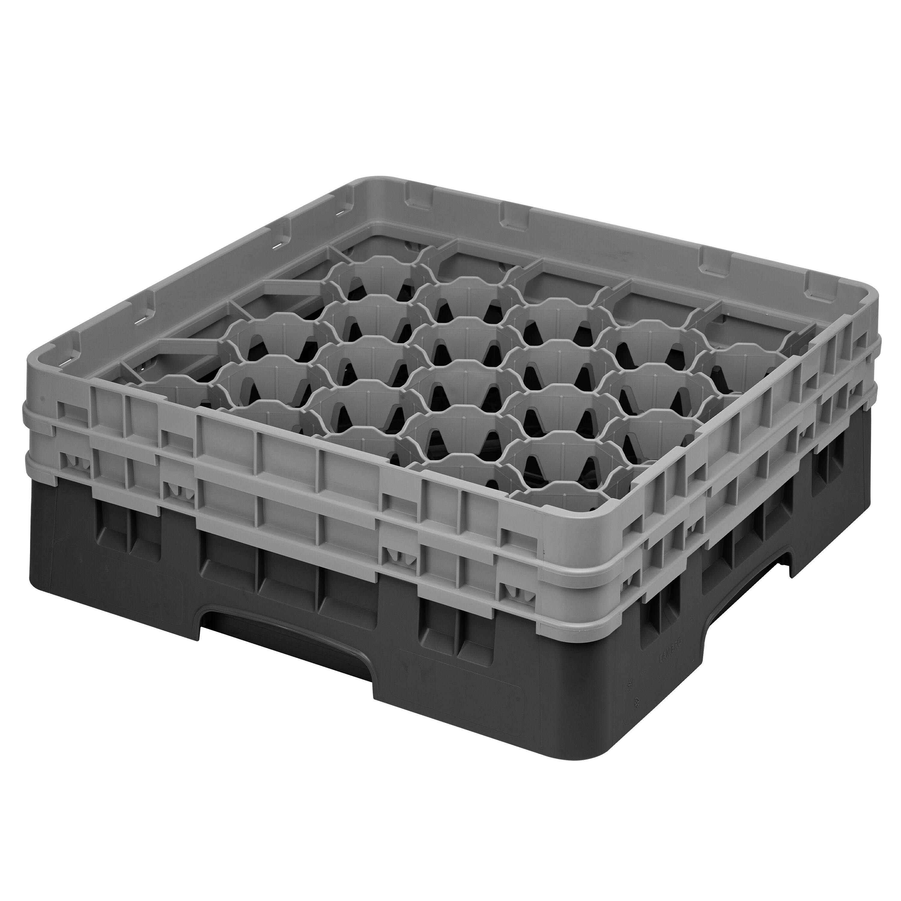 CAMBRO | CAMRACK® - Panier à verres 1/1 - 30 compartiments - avec 2 extensions - 500x500mm - Noir     