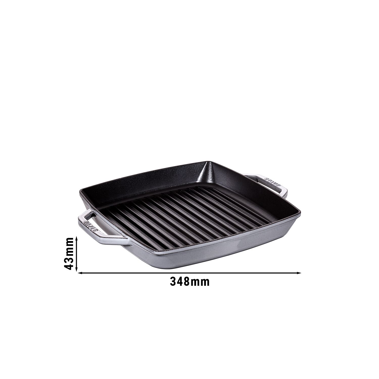 STAUB | GRILL PANS - Poêle à griller - 280x280mm - Fonte - Gris graphite	