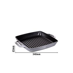 STAUB | Pure Grill Square Cast Iron Grill Pan – 28x28 cm - Graphite Grey